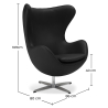 Buy Bold Chair - Premium Leather Black 13414 home delivery