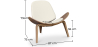Buy Designer armchair - Scandinavian armchair - Faux leather upholstery - Luna Ivory 16774 in the Europe