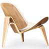 Buy Designer armchair - Scandinavian armchair - Faux leather upholstery - Luna Ivory 16774 home delivery