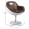 Buy Armchair with armrests - Aviator design - Leather and metal - Tulipa Brown 25622 at MyFaktory