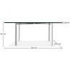 Buy City Coffee Table - Square - 19mm Glass Steel 13309 in the Europe