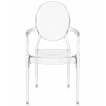 Buy Transparent Dining Chair - Armrest Design - Louis King Transparent 16461 - in the EU