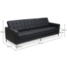 Buy Design Sofa Kanel  (3 seats) - Premium Leather Black 13247 in the Europe