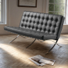 Buy Sofa 2 Seater - Leather - City Black 13263 at MyFaktory
