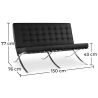 Buy City Sofa (2 seats) - Premium Leather Black 13263 home delivery