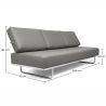 Buy Sofa Bed SQUAR (Convertible) - Faux Leather Grey 14621 - in the EU