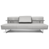 Buy Sofa Bed SQUAR (Convertible) - Faux Leather Light grey 14621 - prices