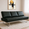 Buy Sofa Bed SQUAR (Convertible) - 3 Seater - Premium Leather Black 14622 - prices