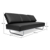 Buy Sofa Bed SQUAR (Convertible) - 3 Seater - Premium Leather Black 14622 - prices