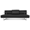 Buy Sofa Bed SQUAR (Convertible) - 3 Seater - Premium Leather Black 14622 at MyFaktory