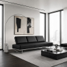 Buy Sofa Bed SQUAR (Convertible) - 3 Seater - Premium Leather Black 14622 in the Europe