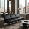 Buy Sofa Bed SQUAR (Convertible) - 3 Seater - Premium Leather Black 14622 - prices