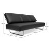 Buy Sofa Bed SQUAR (Convertible)  - Premium Leather Black 14622 - prices