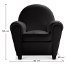 Buy Club Armchair - Faux Leather Black 54286 - prices