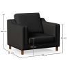 Buy 2211 Design Living room Armchair - Premium Leather Black 15447 with a guarantee