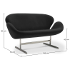 Buy Swin Sofa (2 seats) - Fabric Black 13911 - in the EU