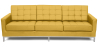 Buy Design Sofa Kanel 3 Seater - Faux Leather Pastel yellow 13246 - in the EU