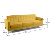Buy Design Sofa Kanel  (3 seats) - Faux Leather Pastel yellow 13246 in the Europe