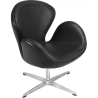 Buy Swivel Armchair Leather - Office Armchair - Swin  Black 13664 - prices