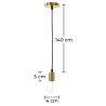 Buy Design hanging lamp - Edison Style Gold 58545 in the Europe