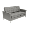 Buy Design Sofa Kanel  (2 seats) - Faux Leather Grey 13242 - prices