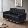 Buy Design Sofa Kanel  (2 seats) - Faux Leather Grey 13242 - prices