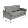 Buy Design Sofa Kanel  (2 seats) - Faux Leather Grey 13242 with a guarantee