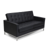 Buy Design Sofa Kanel (2 seats) - Premium Leather Black 13243 - prices