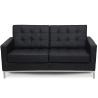 Buy Design Sofa Kanel (2 seats) - Premium Leather Black 13243 - in the EU