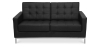 Buy Design Sofa Kanel (2 seats) - Premium Leather Black 13243 with a guarantee