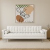 Buy Sofa Design Sofa – 3 Seater – Fabric Upholstered - Trendy  White 13258 - prices