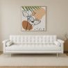 Buy Design Sofa Trendy  (3 seats) - Fabric White 13258 - prices