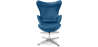 Buy Bold Chair with Ottoman - Faux Leather Dark blue 13658 - in the EU