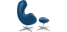 Buy Bold Chair with Ottoman - Faux Leather Dark blue 13658 in the Europe