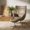 Buy Bold Chair with Ottoman - Faux Leather Dark blue 13658 - prices