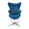 Buy Bold Chair with Ottoman - Faux Leather Dark blue 13658 - in the EU