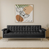 Buy Design Sofa Trendy (3 Seater) - Faux Leather Black 13259 - prices