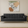 Buy Design Sofa Trendy (3 Seater) - Faux Leather Black 13259 with a guarantee