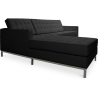Buy Design Corner Sofa Kanel - Left Angle - 3/4 Seater - Leather Black 15186 with a guarantee