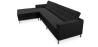 Buy Design Corner Sofa Kanel - Left Angle - 3/4 Seater - Leather Black 15186 in the Europe