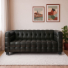 Buy Design Sofa Lukus - 2 seater - Faux Leather Black 13252 - prices