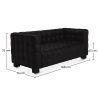 Buy Design Sofa Lukus (2 seats) - Faux Leather Black 13252 home delivery