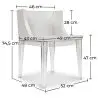 Buy Design Dining Chair - Transparent Legs - Madame  Transparent 54119 - in the EU