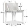 Buy Design Dining Chair - Transparent Legs - Madame  Transparent 54119 with a guarantee