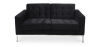 Buy Sofa Modern Design – 2 Seater – Fabric Upholstered – Kanel Black 13241 - in the EU