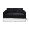 Buy 2 seats Sofa Kanel - Fabric Black 13241 - prices