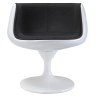 Buy Lounge Chair - White Design Chair - Fabric Upholstery - Brandy Black 13158 - in the EU