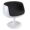 Buy Lounge Chair - White Design Chair - Fabric Upholstery - Brandy Black 13158 - prices