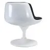 Buy Lounge Chair - White Design Chair - Fabric Upholstery - Brandy Black 13158 in the Europe