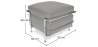 Buy SQUAR Footrest (Ottoman) - Faux Leather Grey 13418 - prices